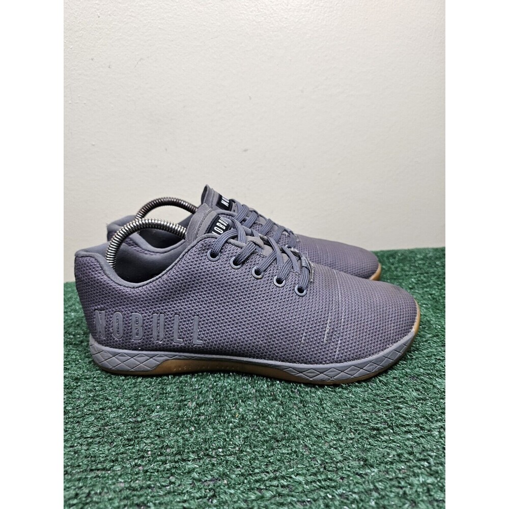 Nobull Super Fabric Trainer Gray Gum Running Athletic Shoes Mens 9.5 Womens 11